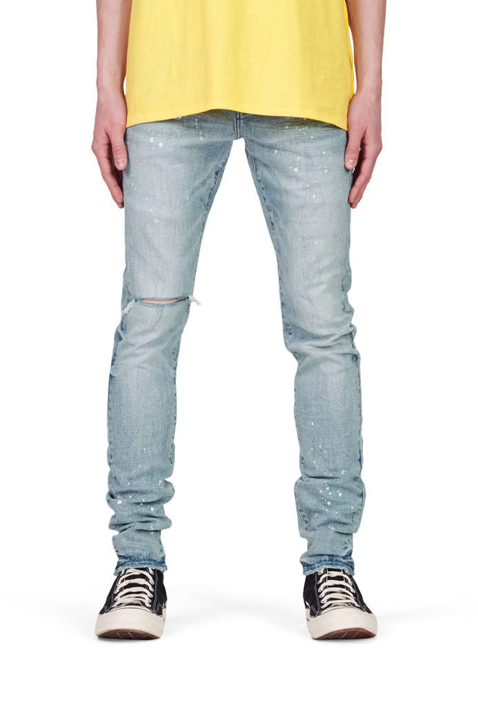 Purple Worn Light Indigo Reflective Jeans in light indigo – view 1 of 2
