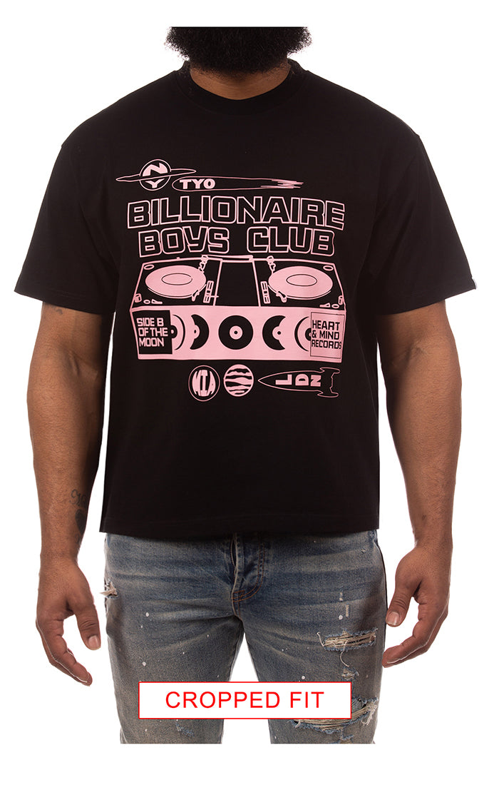 BB side b ss knit (cropped fit) - Black