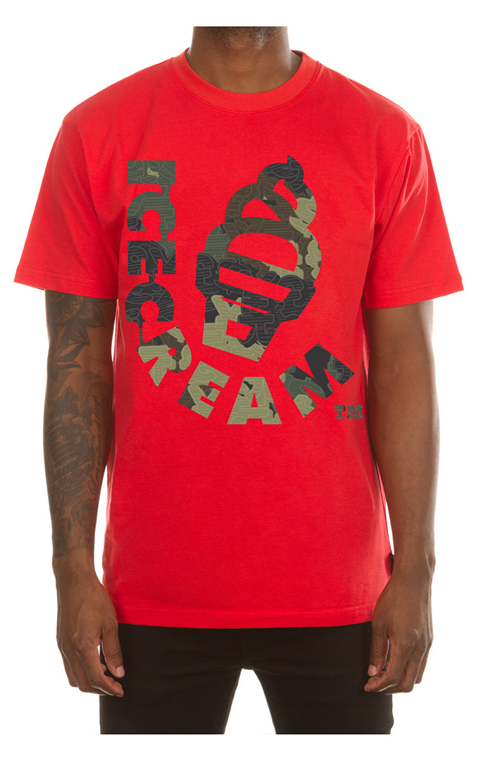 Icecream cover ss tee - Fiery Red