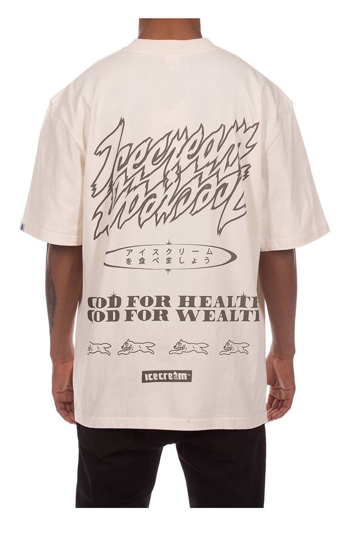 Icecream money on my mind ss knit (oversized) - Antique White