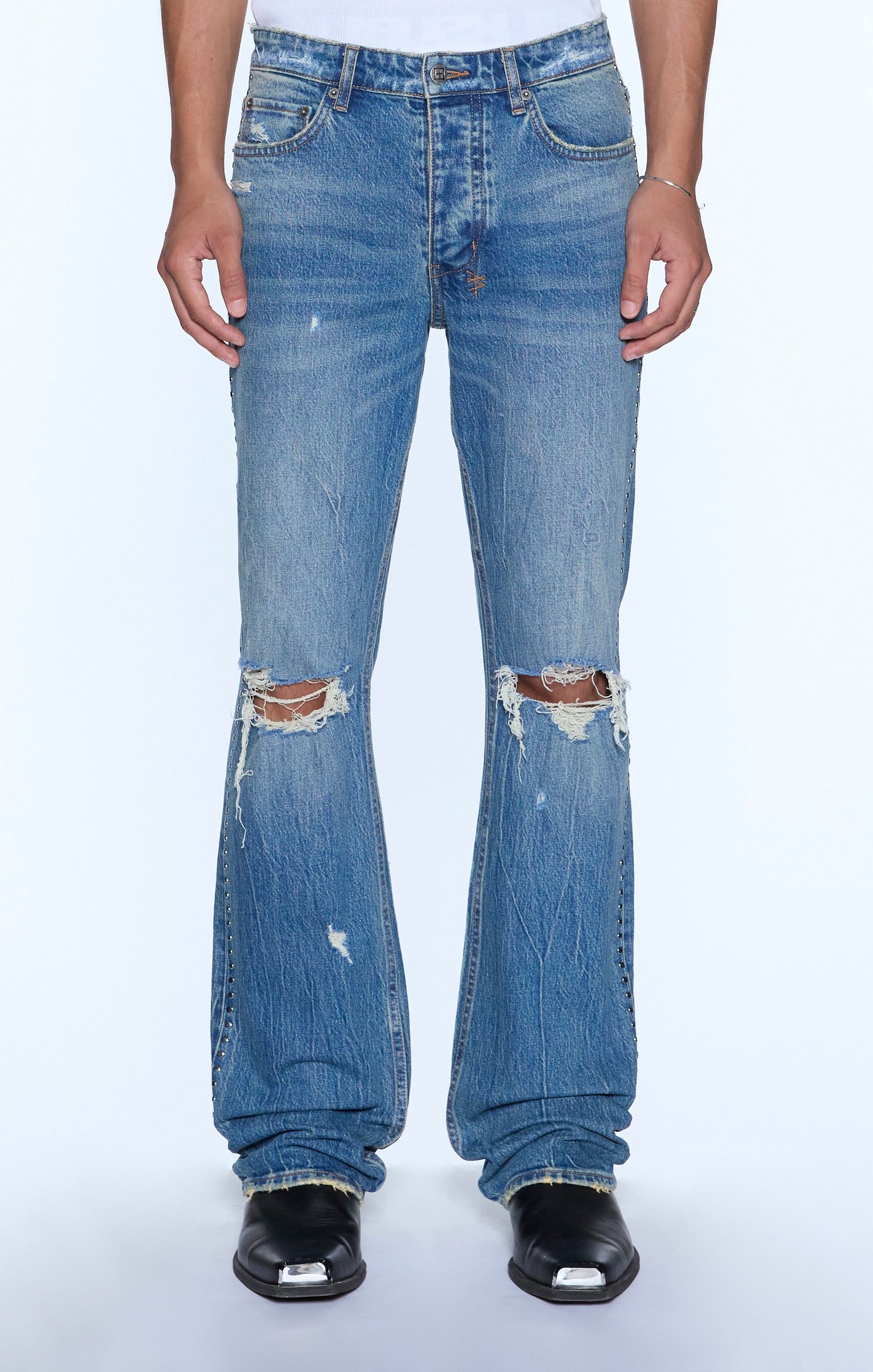 Ksubi Bronko Texas Blue Studded Jeans in blue – view 1 of 2