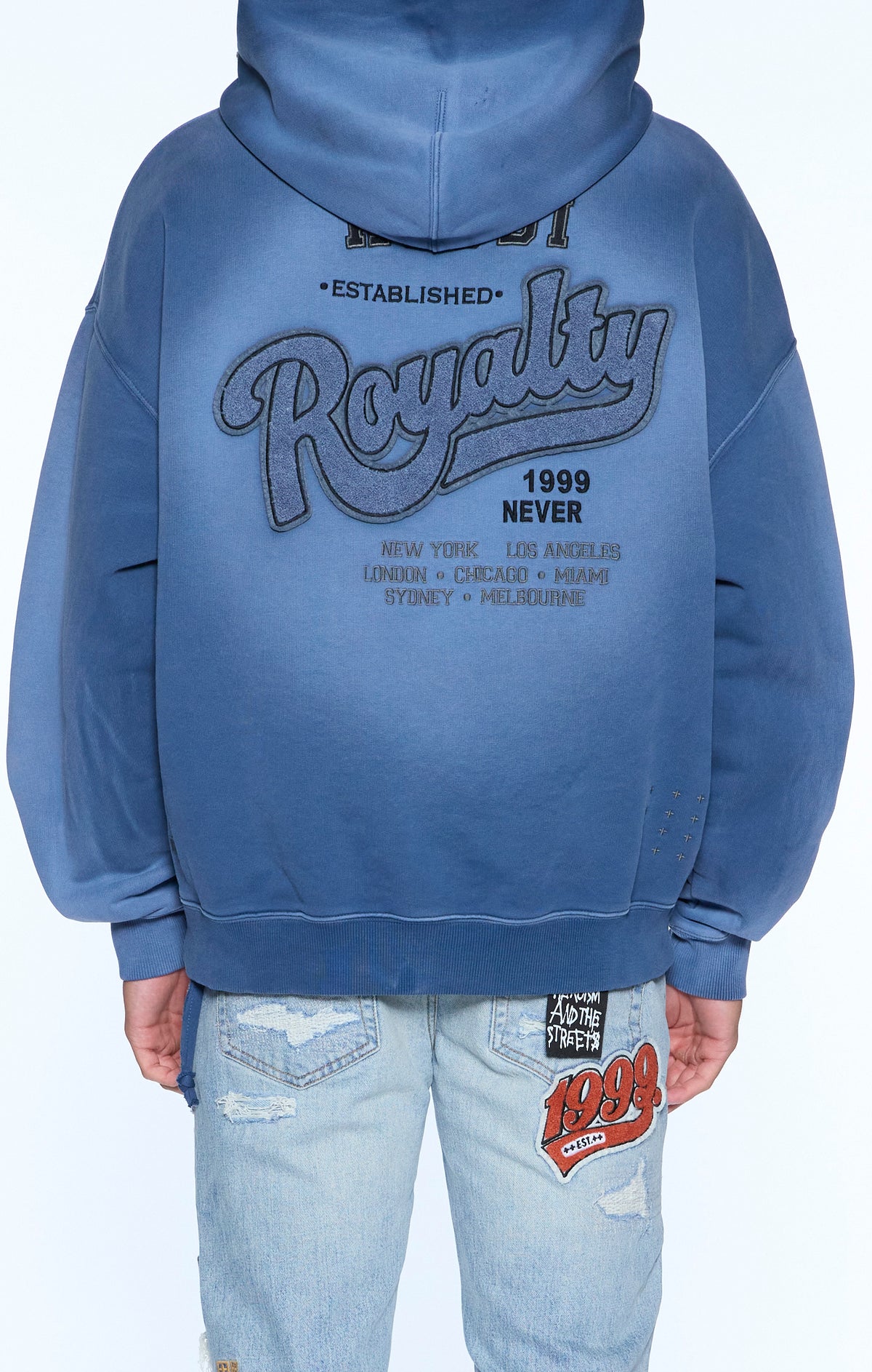 Ksubi ace ekcess hoodie ink fade Dark Blue