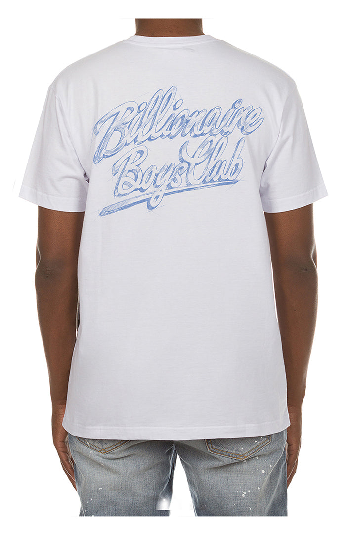 BB helmet sketch ss tee - White