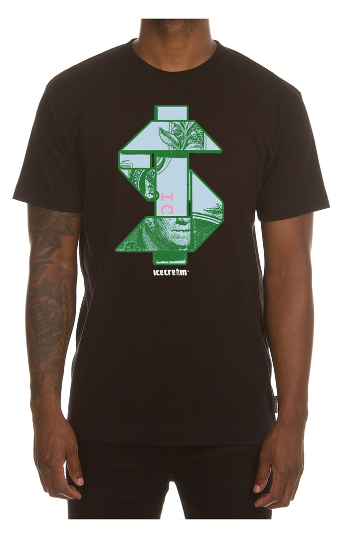 Icecream origami ss tee - Black