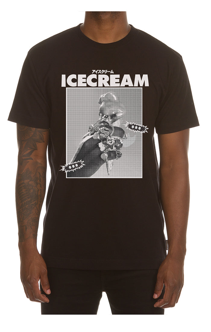 Icecream sip ss tee - Black