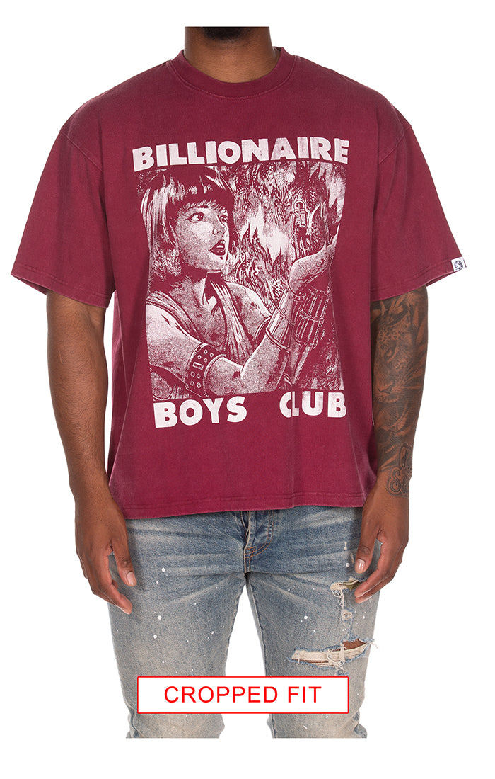 BB giant ss knit (cropped fit) - Rhododendron