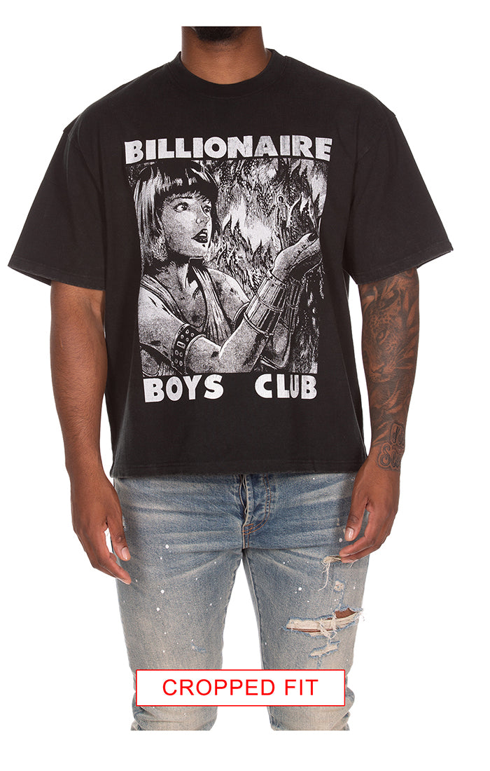 BB giant ss knit (cropped fit) - Black