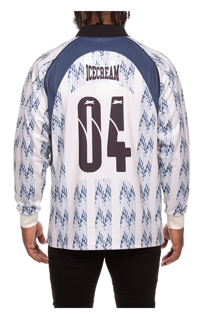 Icecream dropper ls polo soccer jersey - Antique White