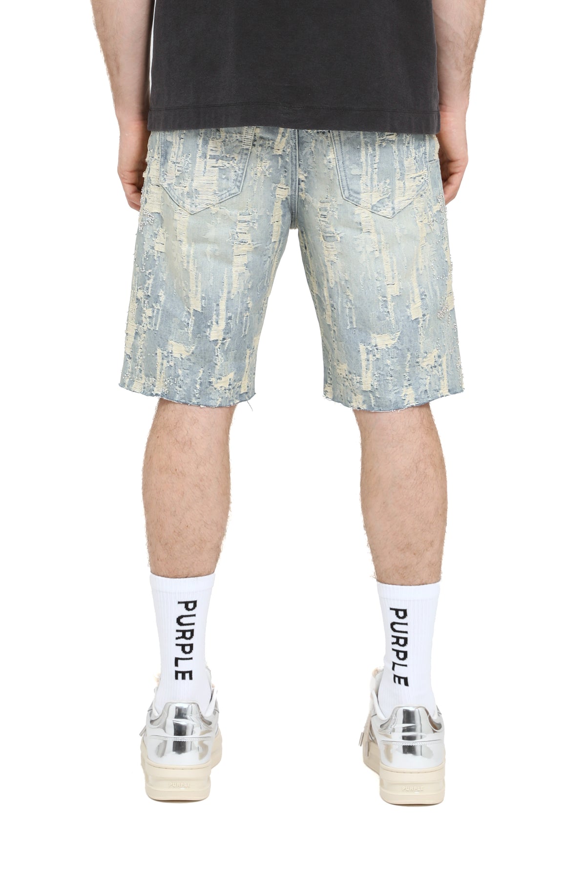 Bead Splatter Destroy - Light Indigo