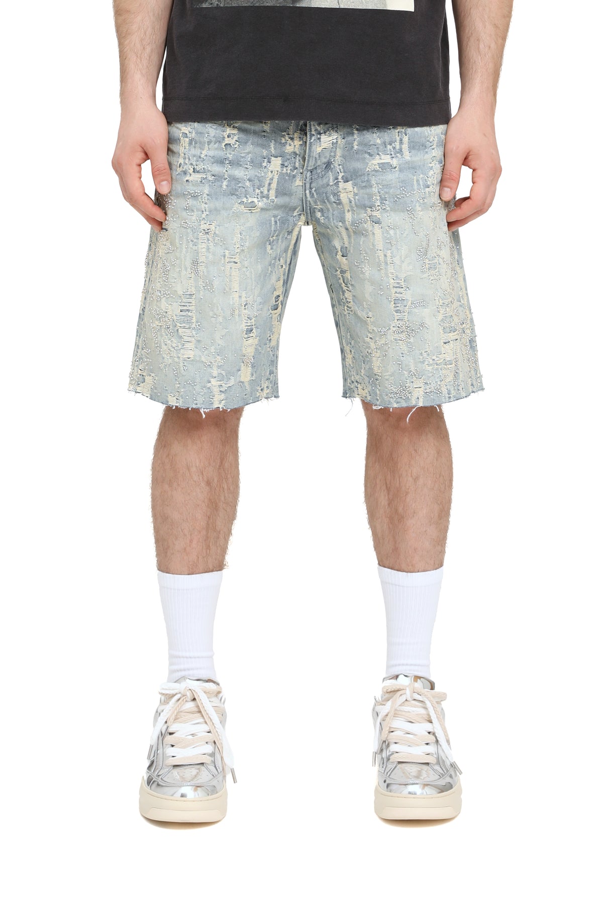 Bead Splatter Destroy - Light Indigo