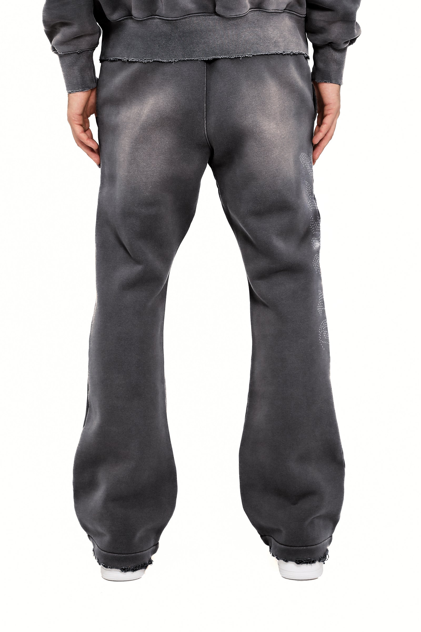 Purple Jeans Hwt Fleece Flared Pant - Black – view 2 of 2