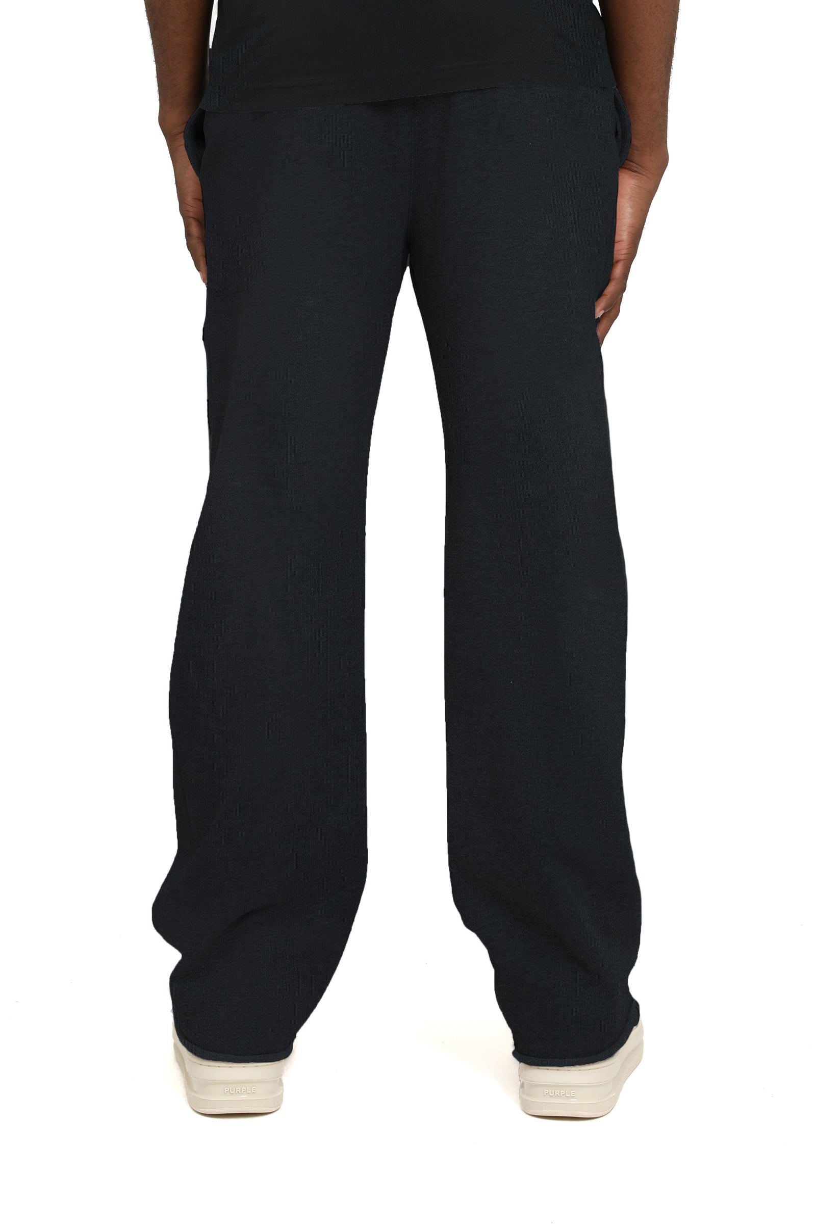 Purple Fleece Pant Cut Off in black – view 2 of 2