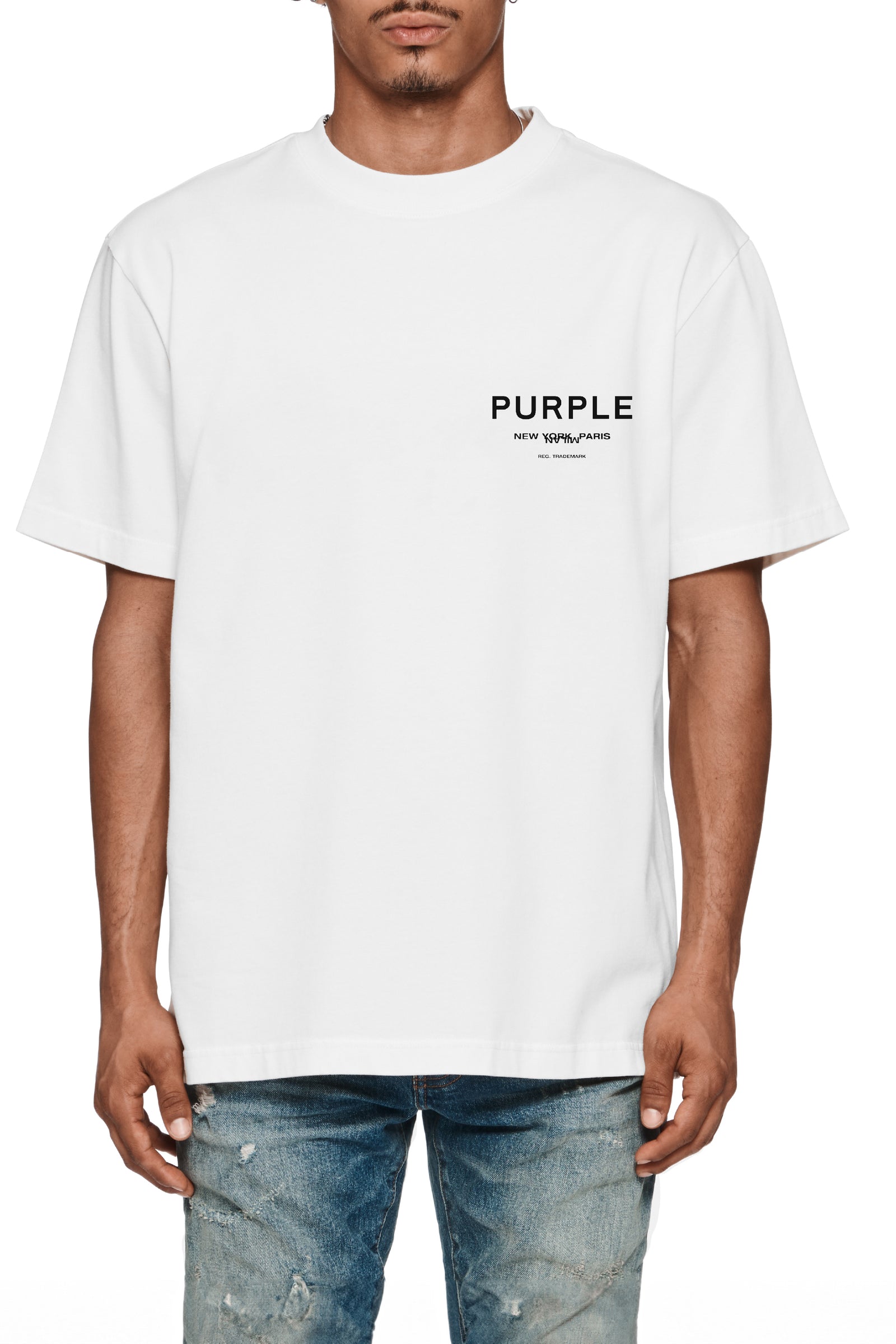 Purple Jeans Hwt Jersey Ss Tee - White – view 1 of 2