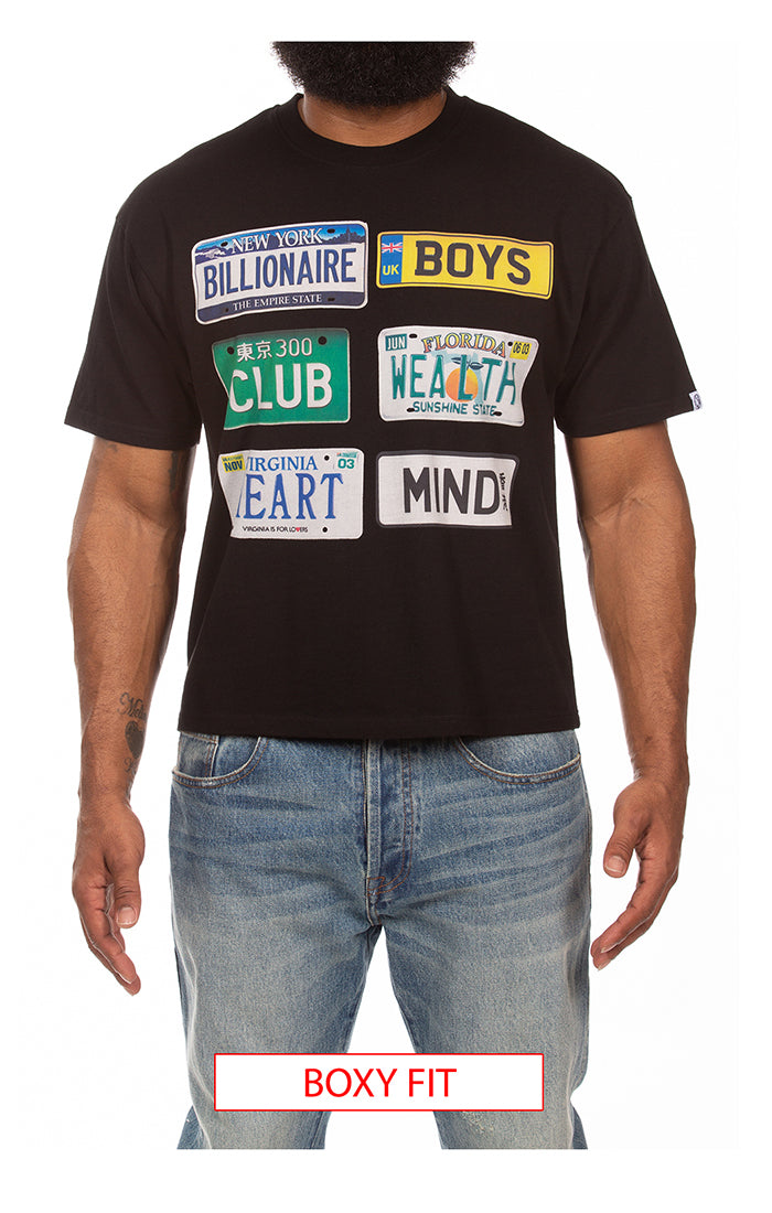 Billionaire Boys Club BB Plates Short Sleeve Knit in black – view 1 of 2