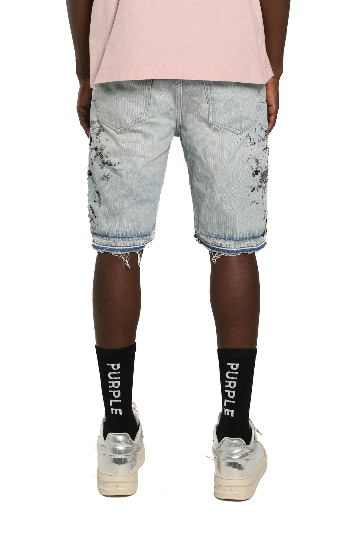 Beaded Splatter - Light Indigo