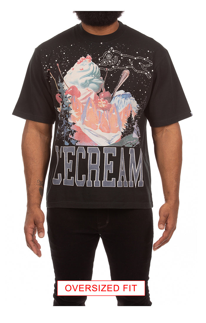 Icecream candy mountain ss knit - Black