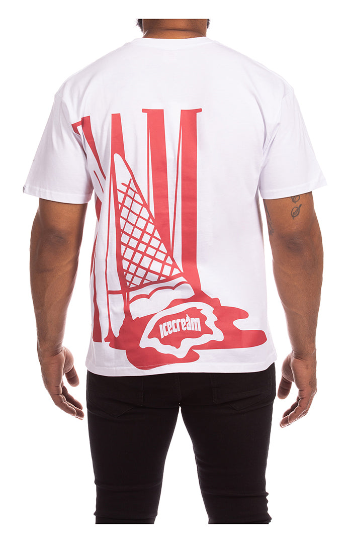 Icecream chai ss tee - White