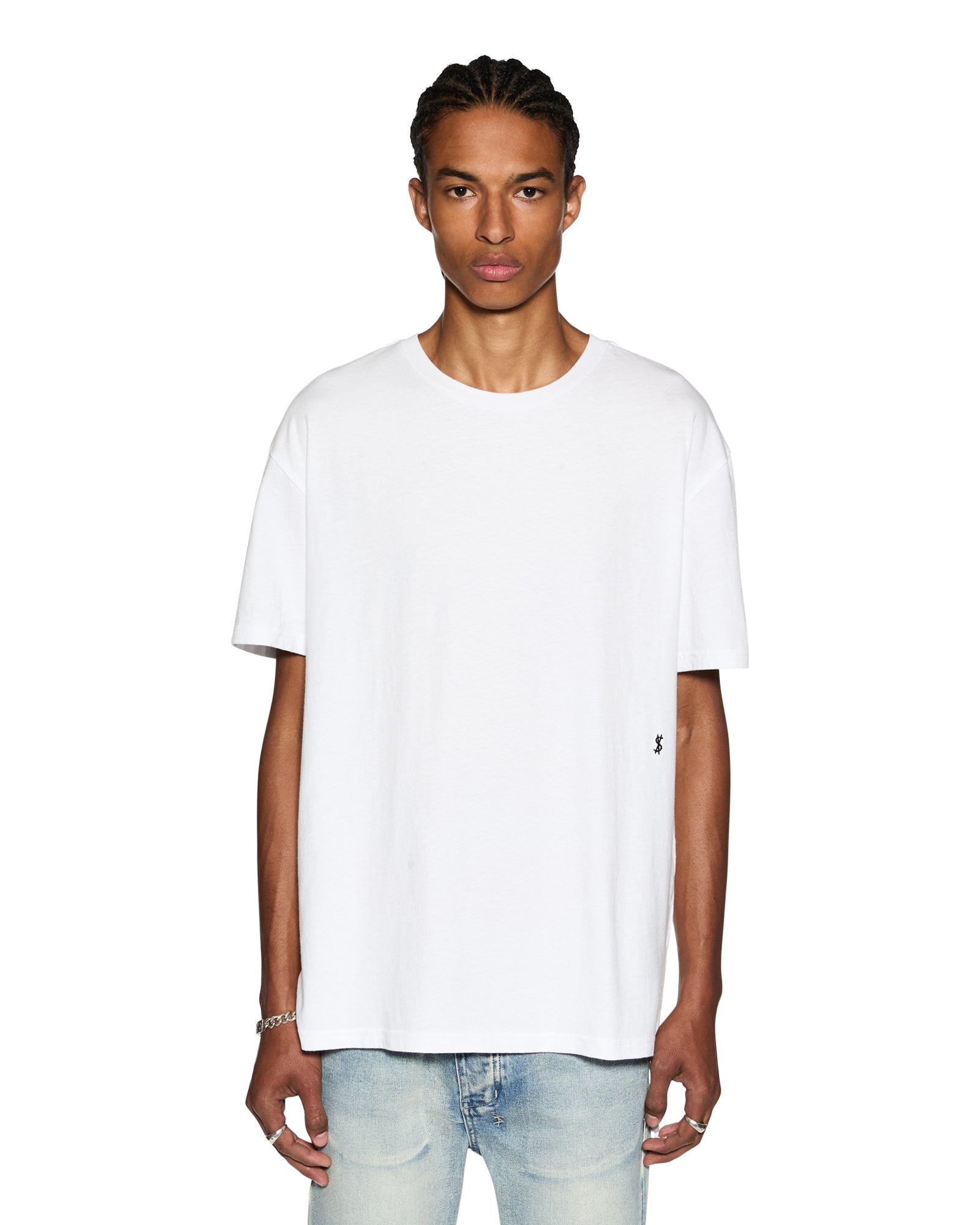 Ksubi 4 x 4 Biggie Short Sleeve Tee in optic white – view 1 of 2