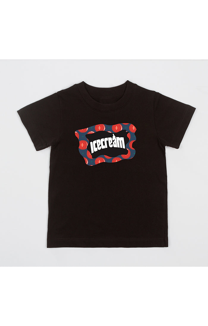 Kids mmmm food ss tee - Black