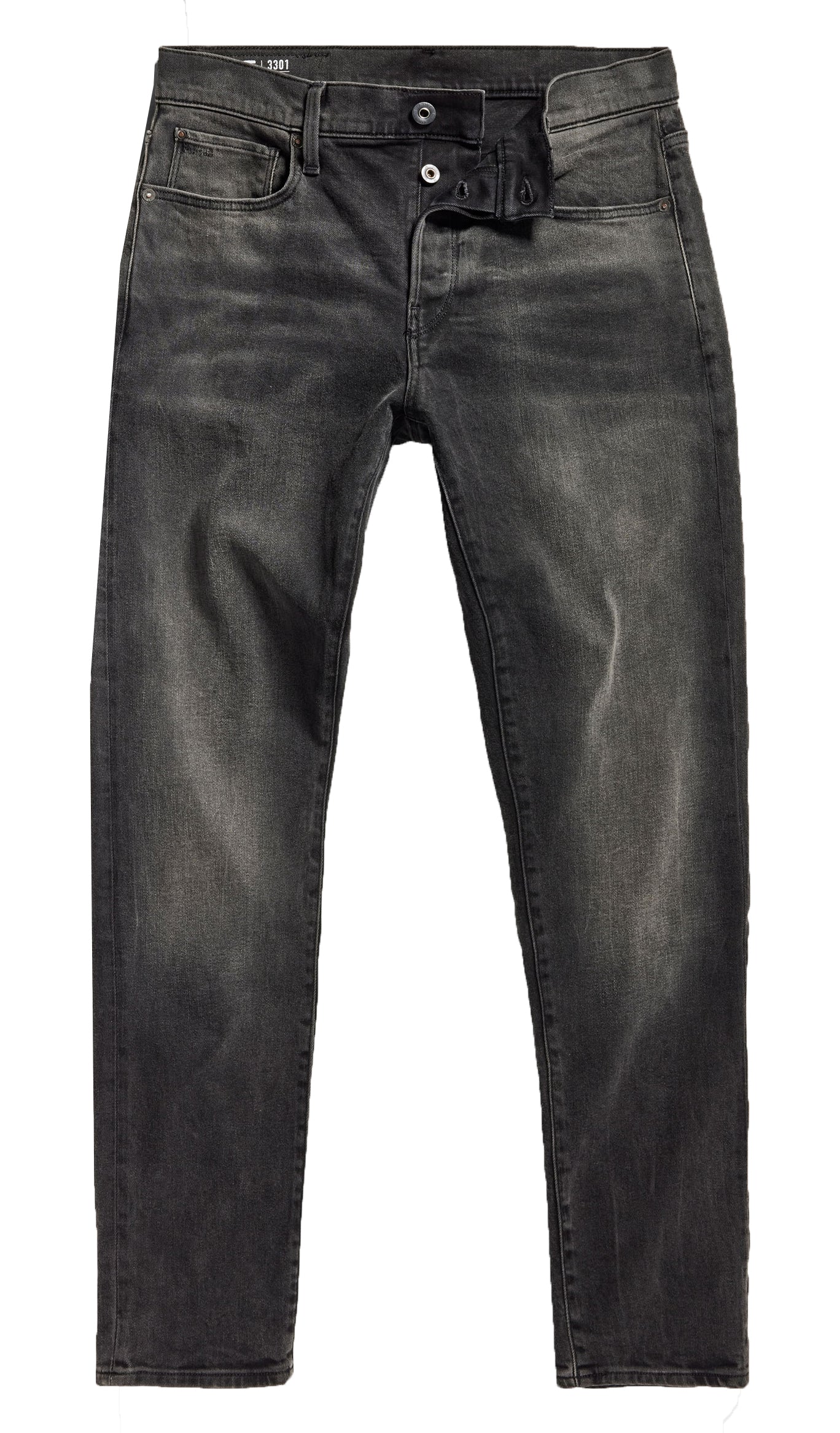 G-Star RAW 3301 Slim Jeans in antic charcoal – view 1 of 4