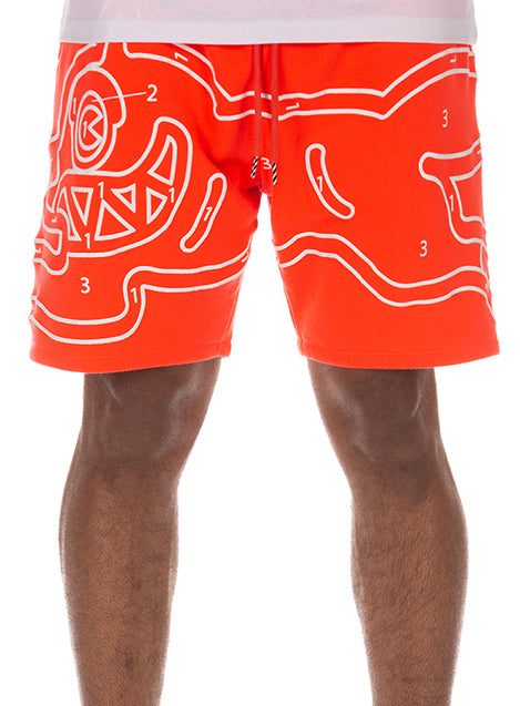 ICECREAM Over and Out Sweatshorts in neon coral – view 1 of 3