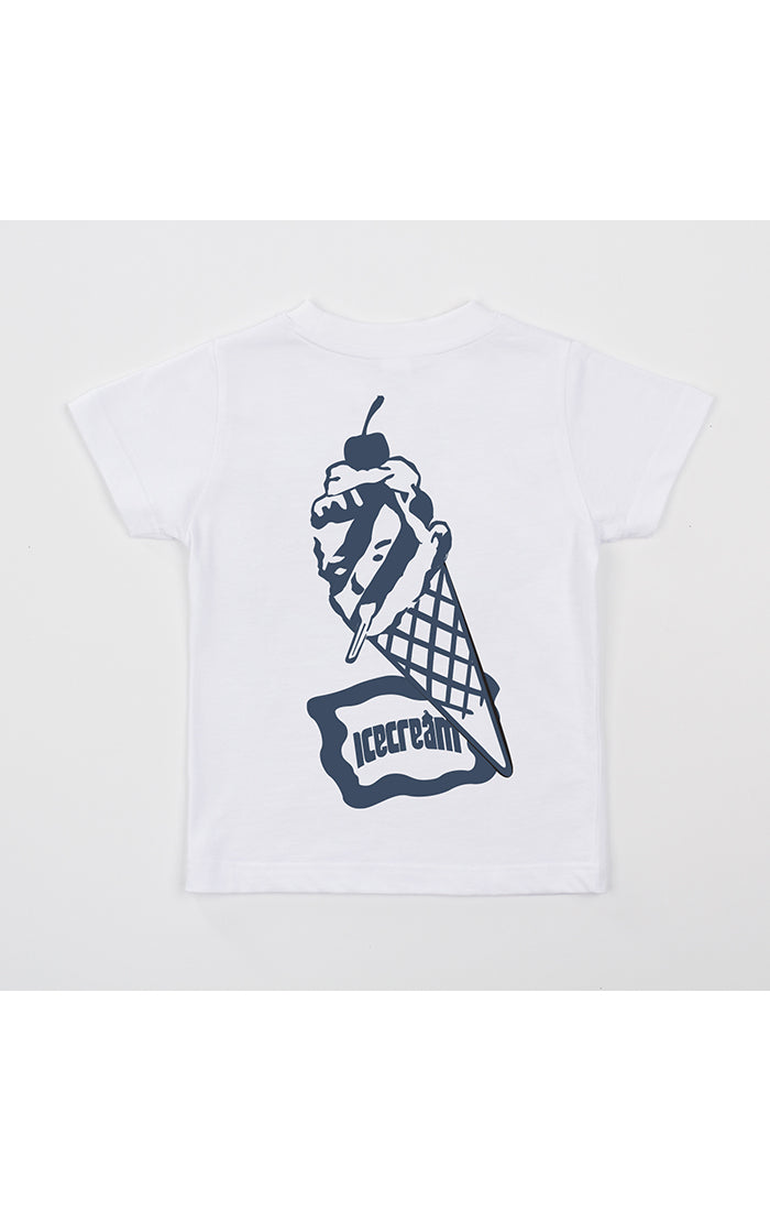 Kids cone man ss tee - White