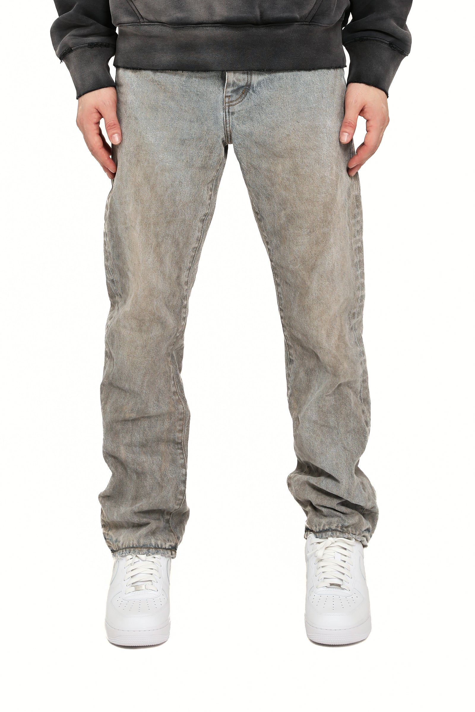Purple Brand Arcilla Dirty Jeans in light indigo – view 1 of 2