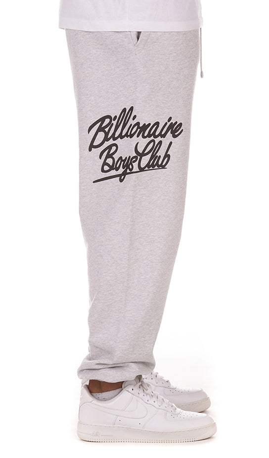 BB SCRIPT SWEATPANT - HEATHER GREY