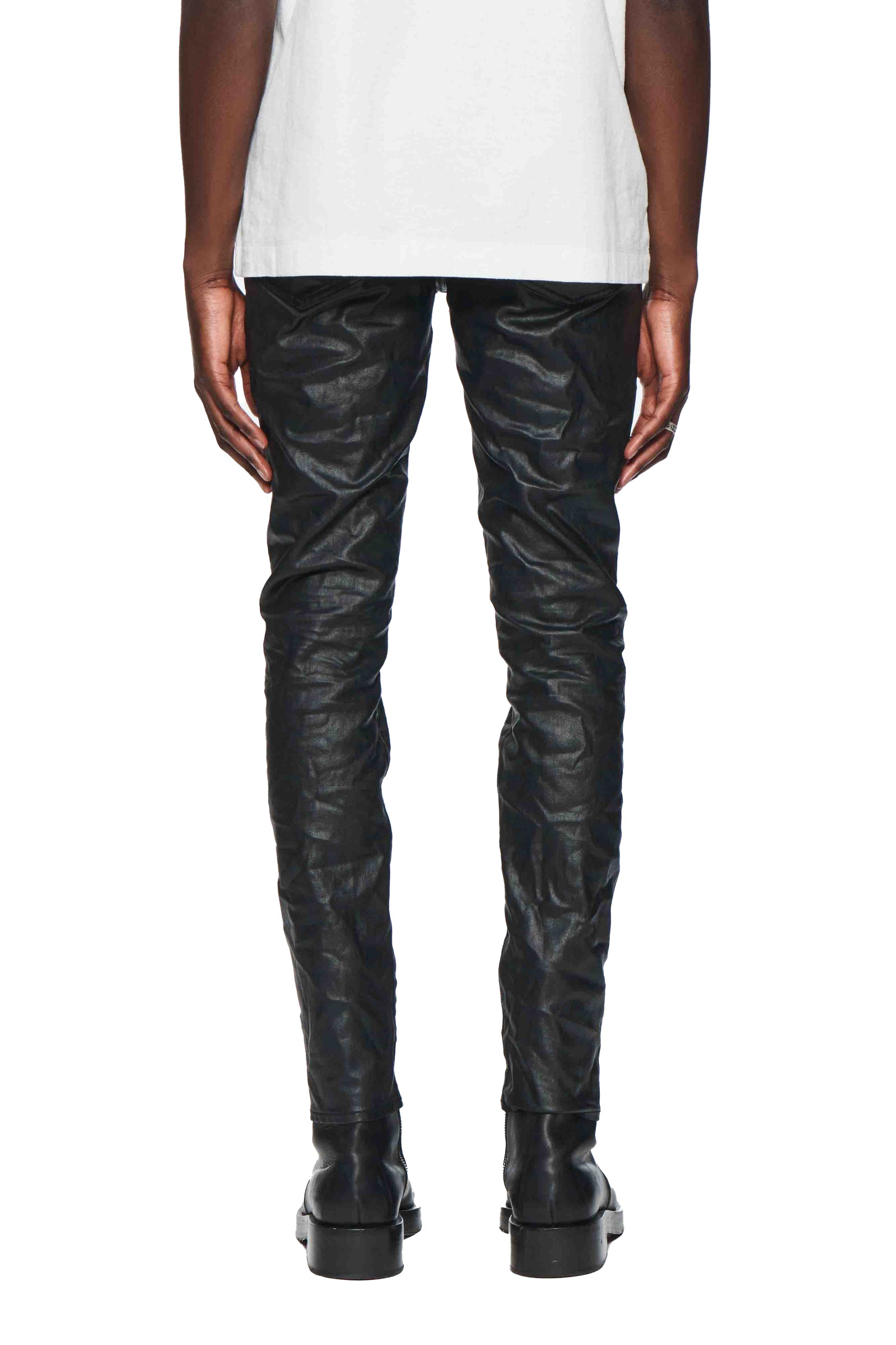 Purple Brand Patent Film Denim in black – view 4 of 4