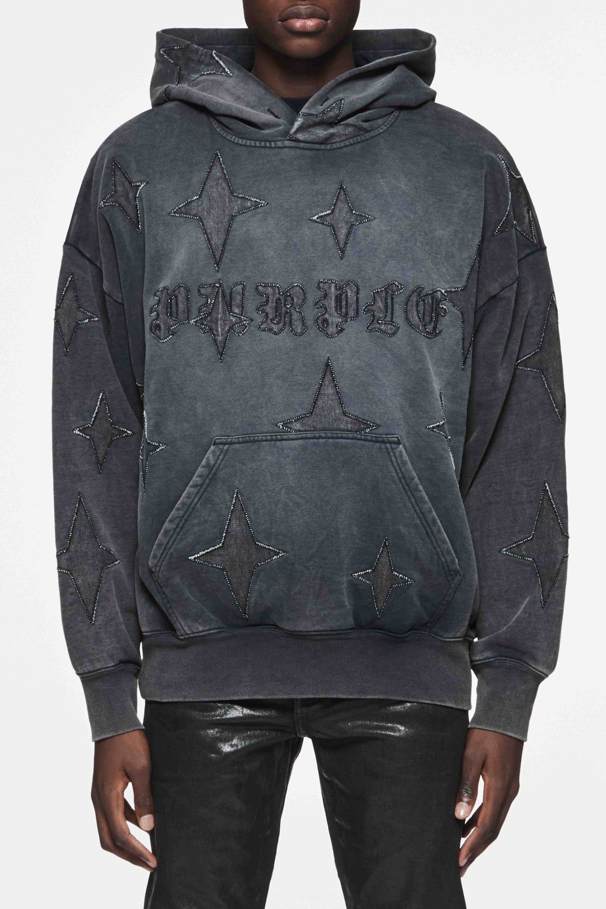 French Terry Po Hoody - BLACK