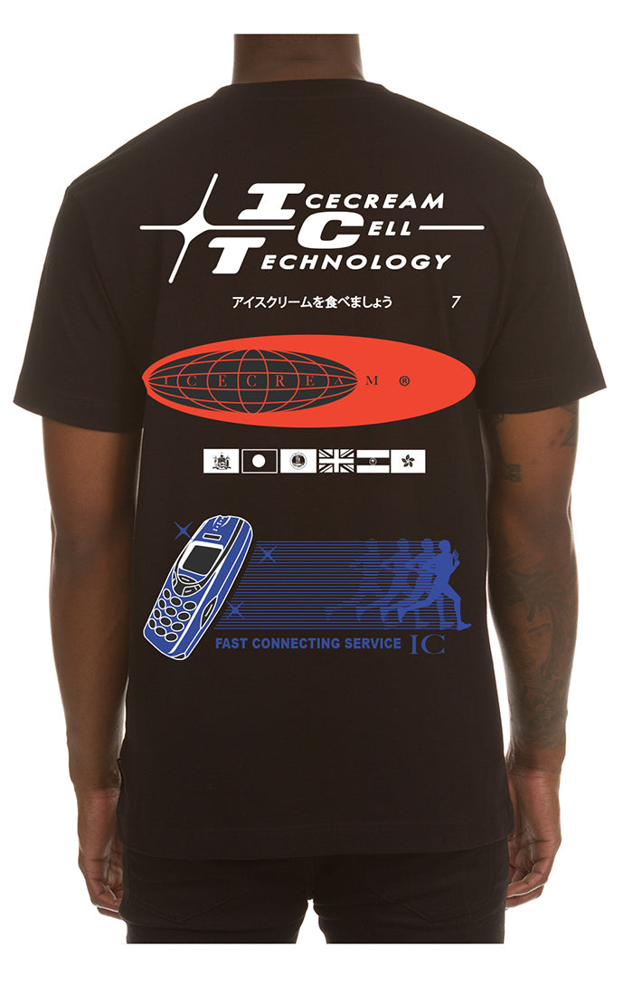 cell tech ss tee - black