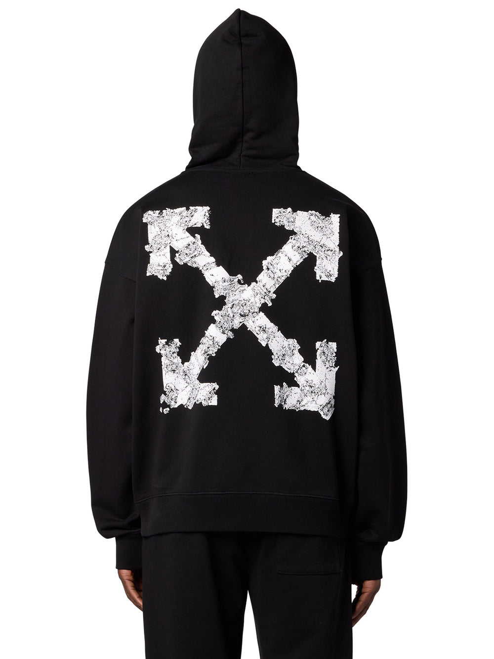 HERALDIC TRESHOLD ARROWS HOODIE - BLACK
