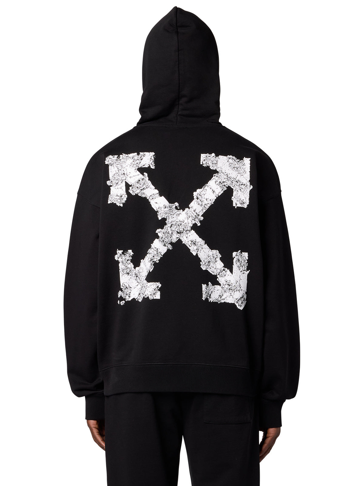 HERALDIC TRESHOLD ARROWS HOODIE - BLACK