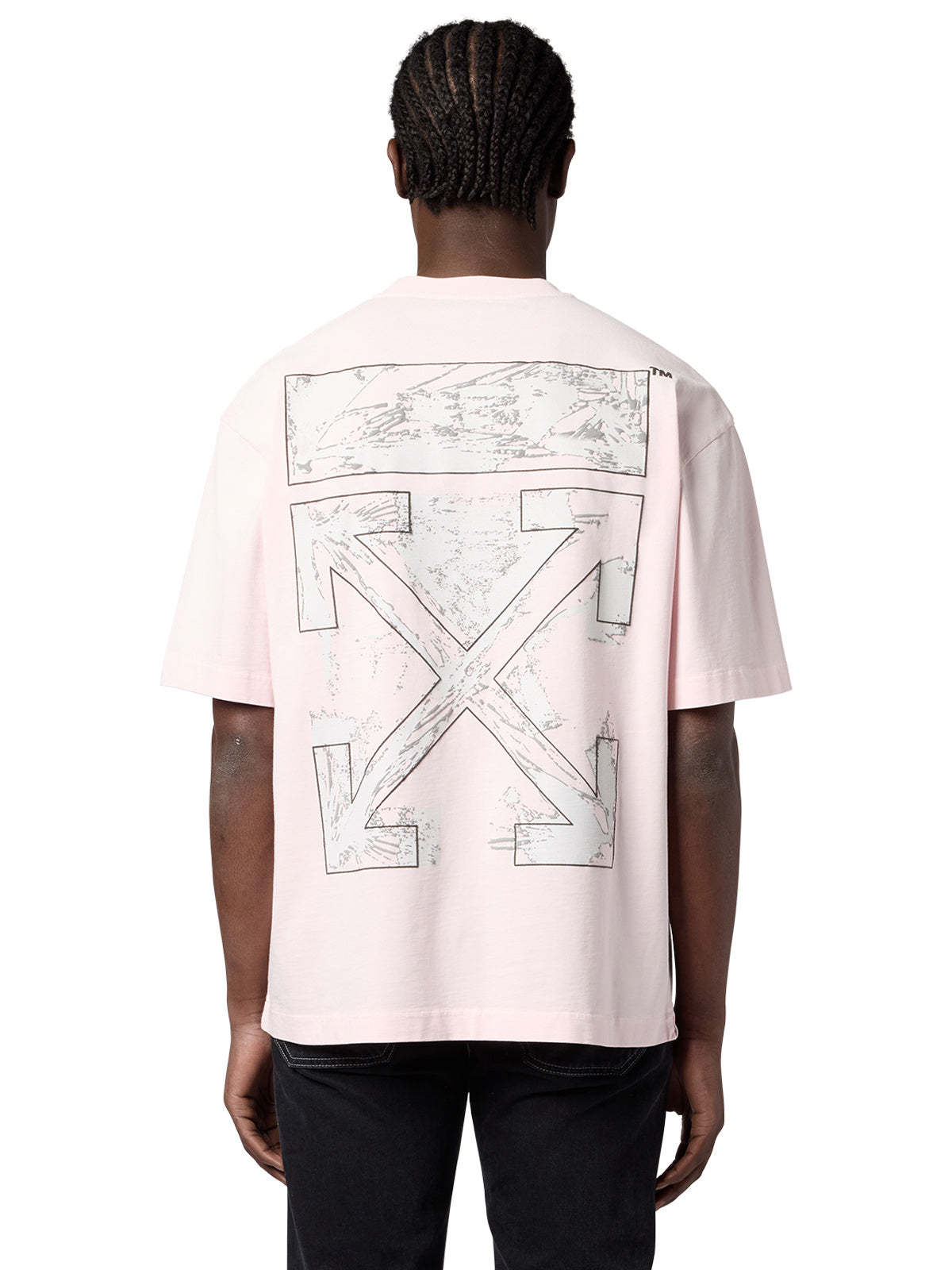 RUBBED PAINT ARROWS S/S SKATE TEE - FADE OUT MAUVE MOR