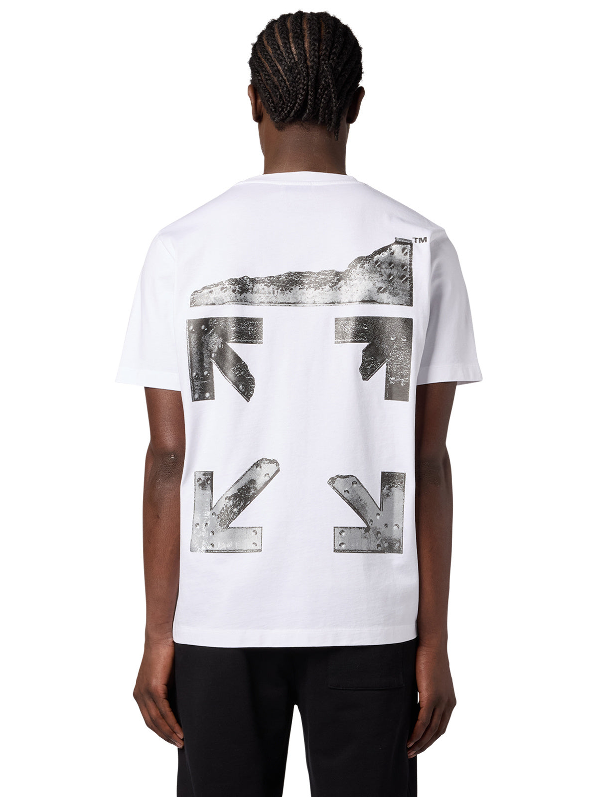 METAL ARROW S/S SLIM TEE - WHITE