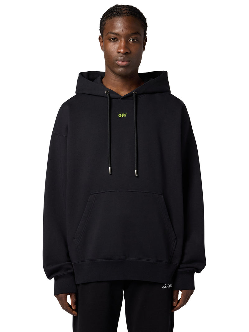 DARK SLIME ARROW SKATE HOODIE - BLACK