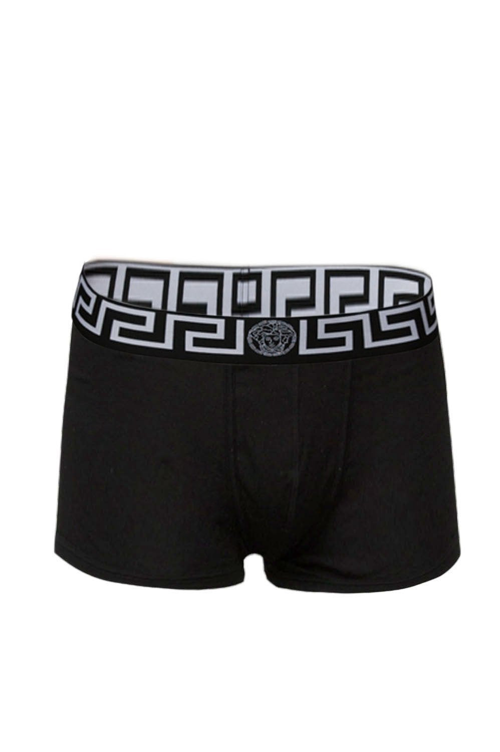 Versace Parigamba Stretch Cotton Trunk in black – view 1 of 2