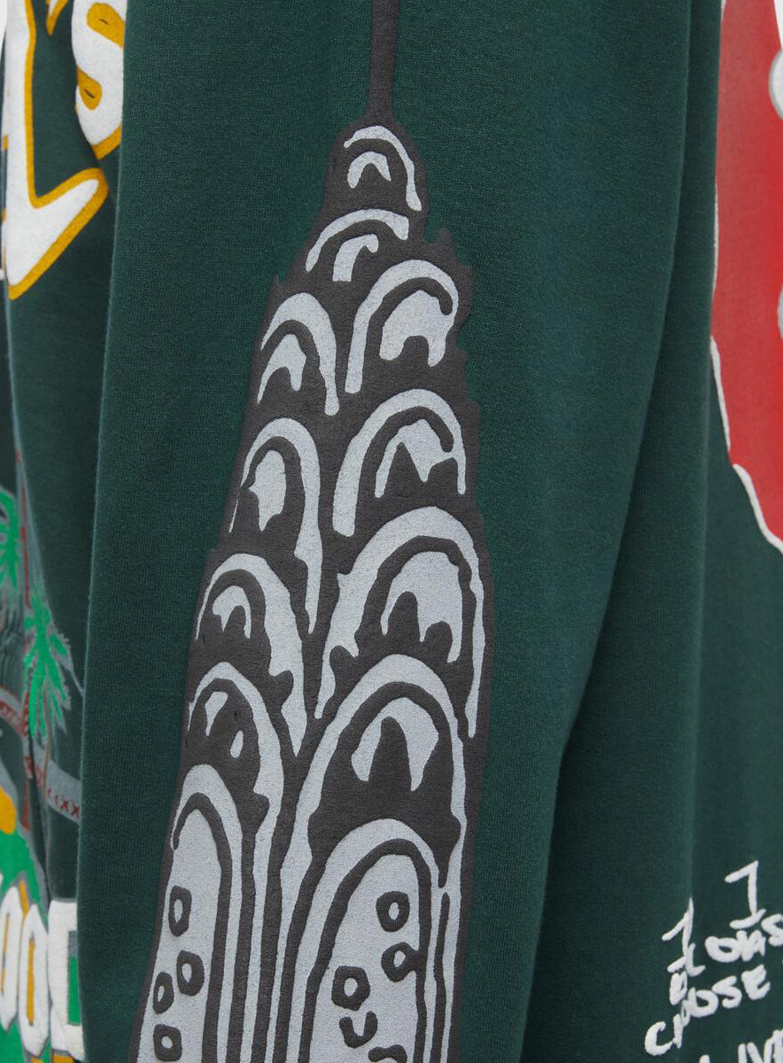 Homme + Femme Cali to NYC Hoodie in Forest Green – view 4 of 6