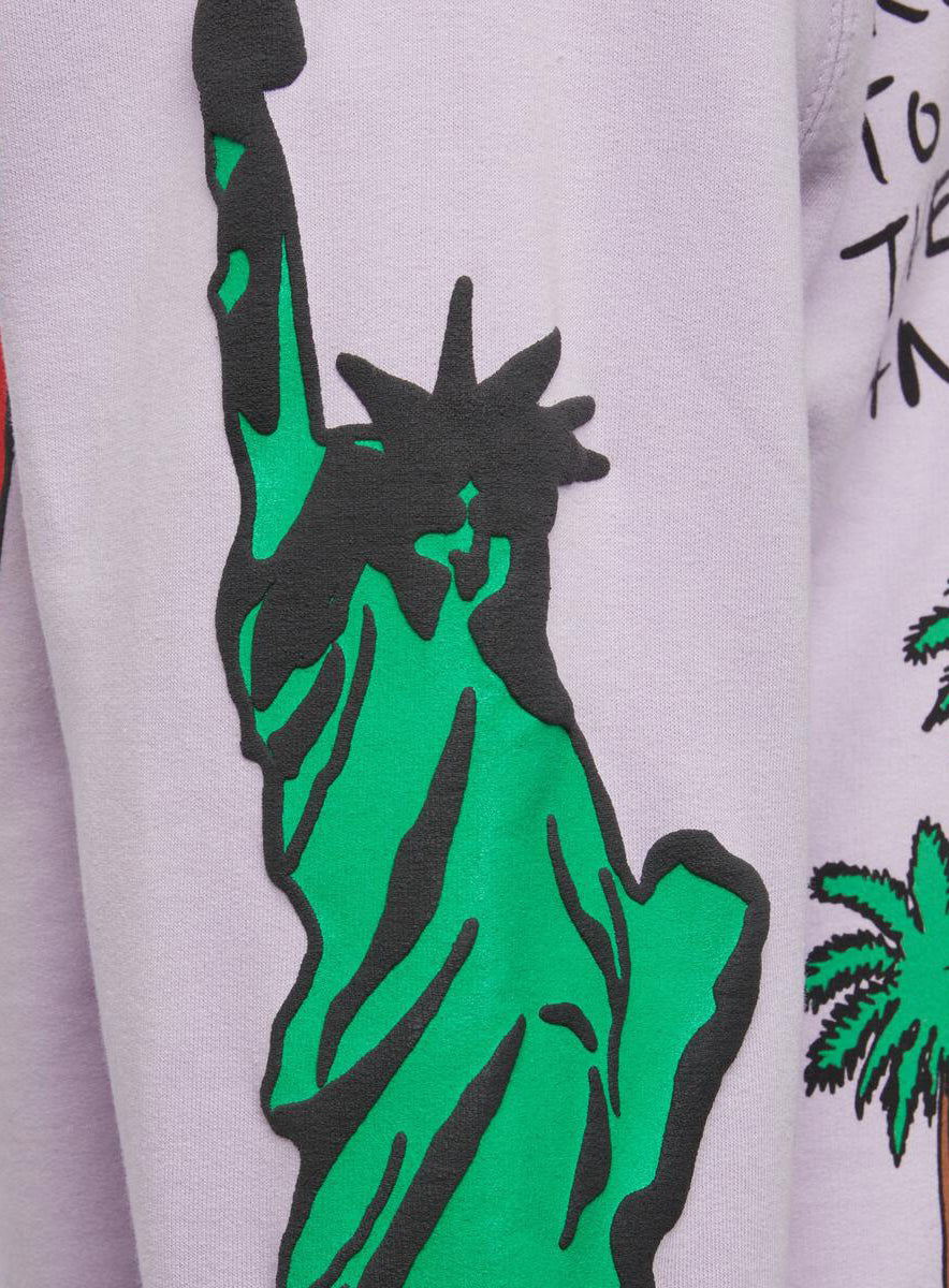 Homme + Femme Cali to NYC hoodie in pastel purple – view 4 of 6