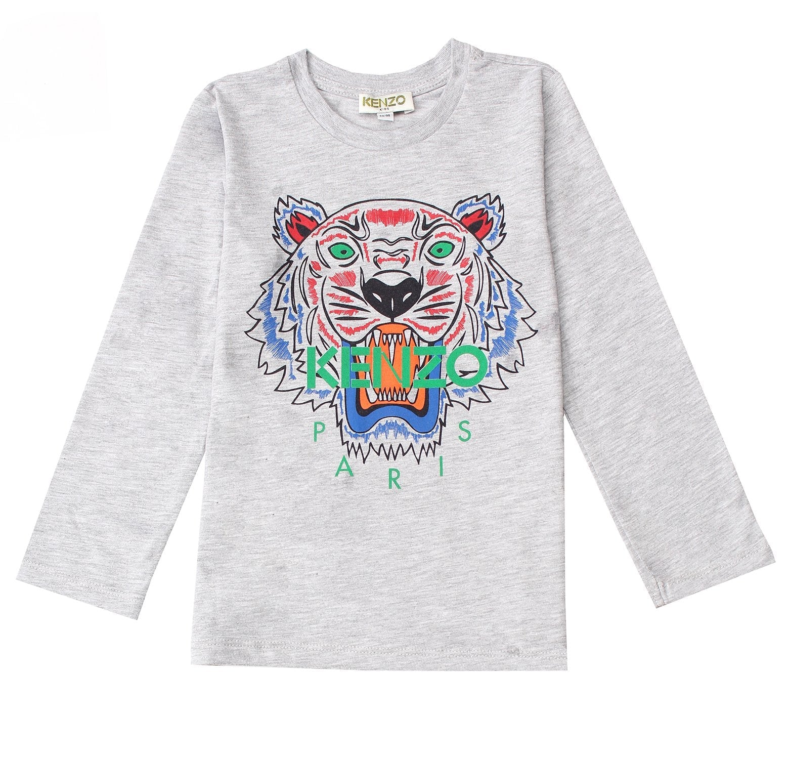 Kenzo Kids Long Sleeve Tee in light grey – view 1 of 3