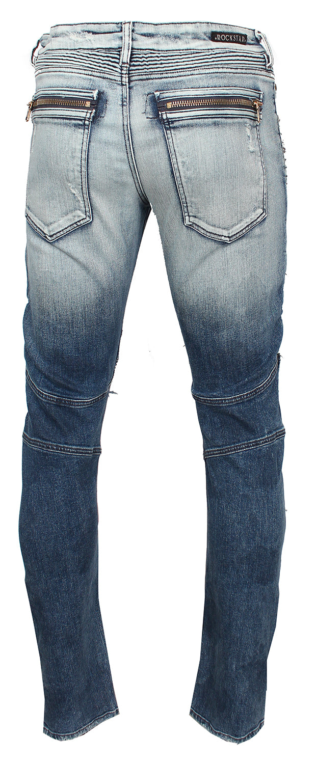 Rockstar James biker jeans in blue — alternate view