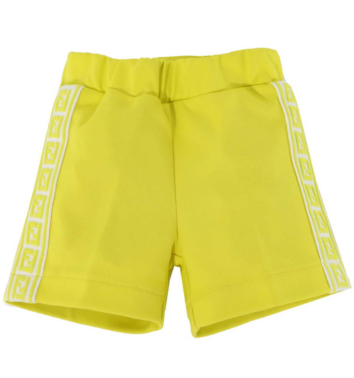 TRACK SHORTS W| 3D FF ON SIDES AND SNAPS - LEMON
