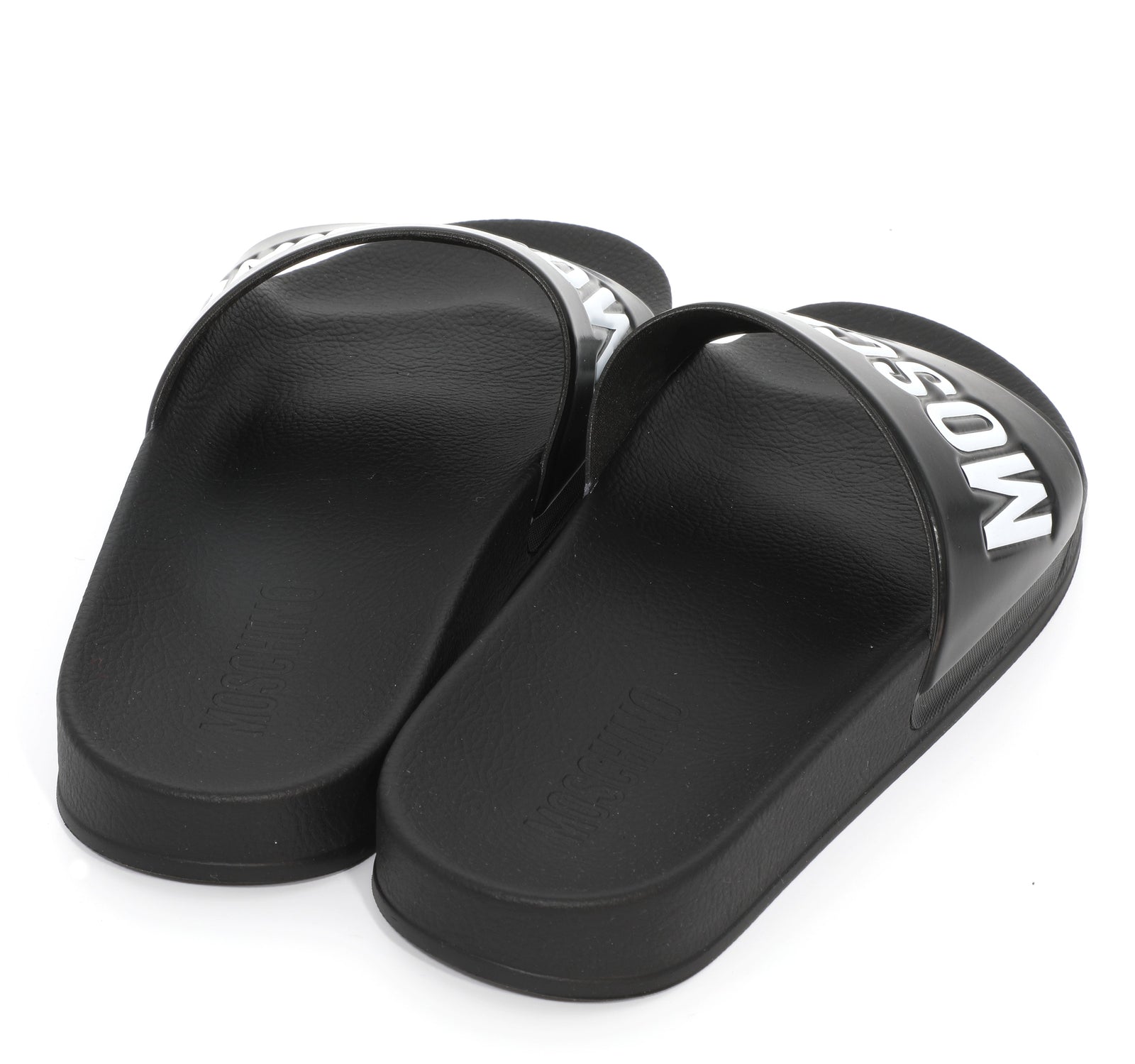 Moschino Men's Rubber Logo Pool Slides – Black – view 4 of 4