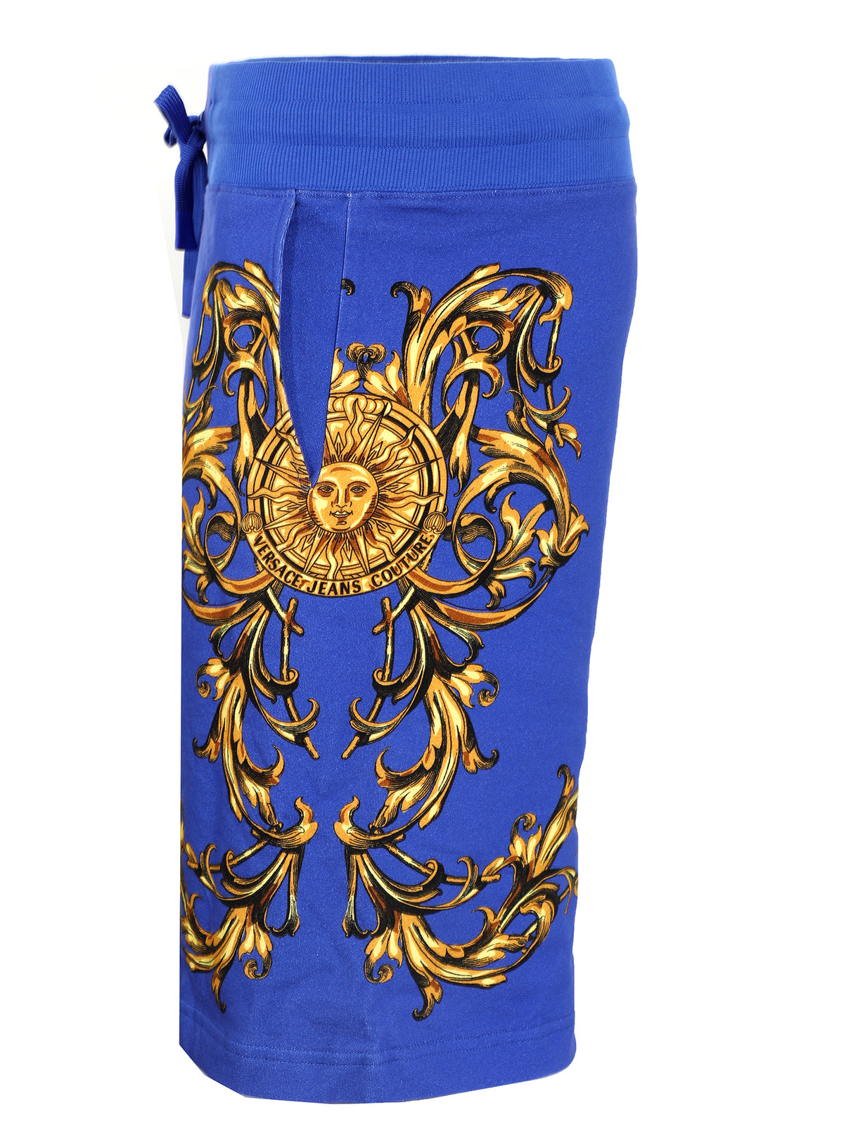 BAROQUE SUN IN FELPA PRINT SHORT - BLUE/GOLD