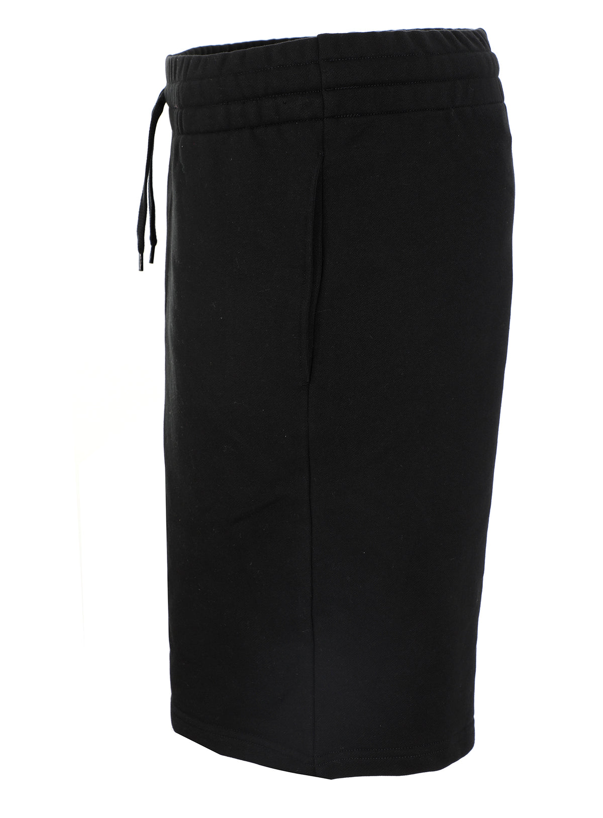 MOSCHINO GOLD PLATTED TEXT BACK POCKET SHORTS - BLACK