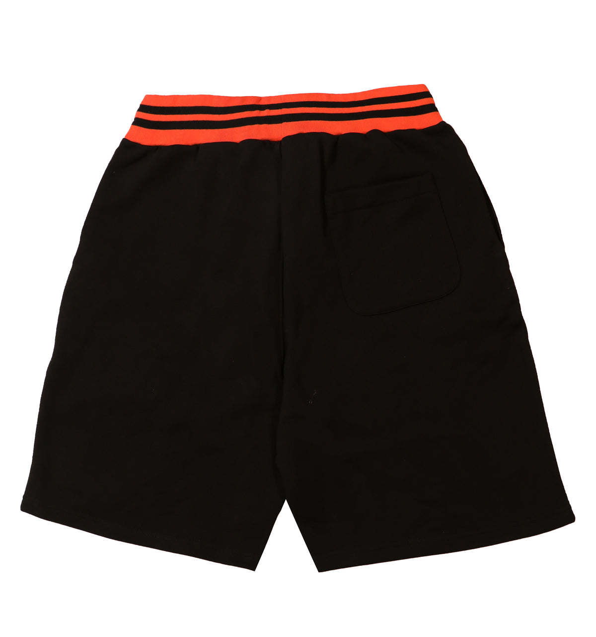 VARSITY TEDDY BEAR ORGANIC FLEECE BERMUDA SHORTS-BLACK