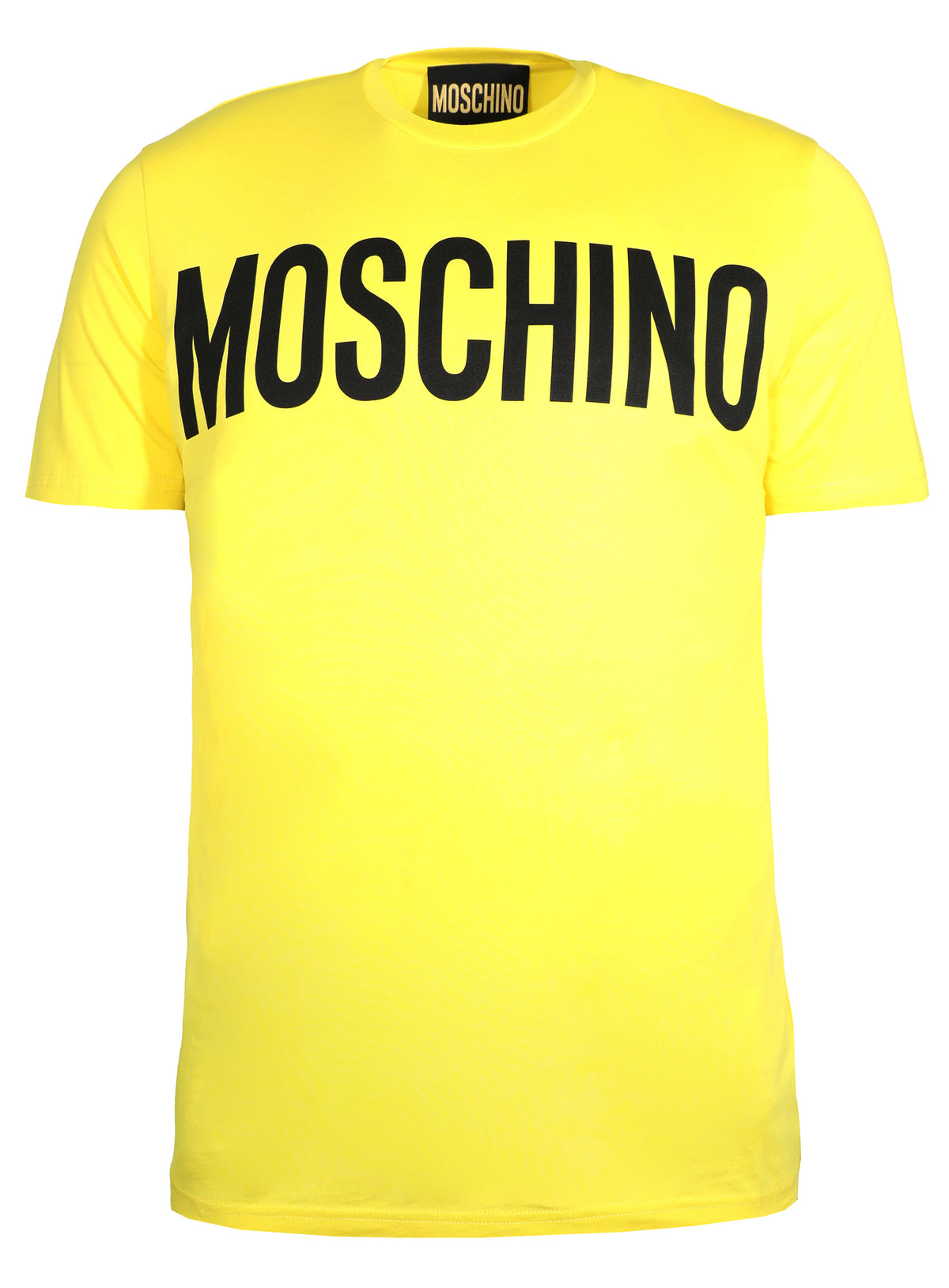 COTTON T-SHIRT WITH LOGO PRINT - YELLOW