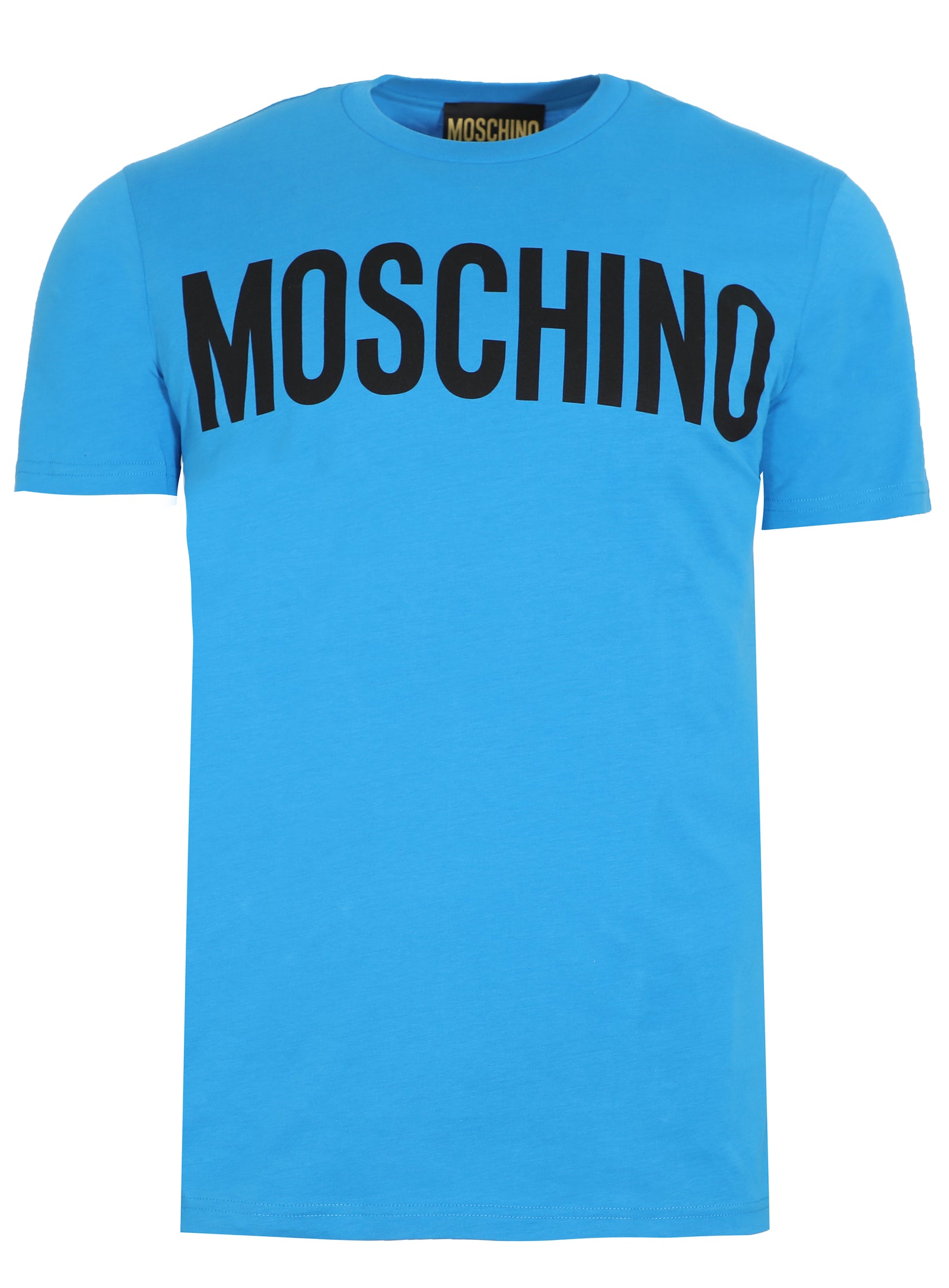 Moschino jersey T-shirt with logo in blue – view 1 of 2