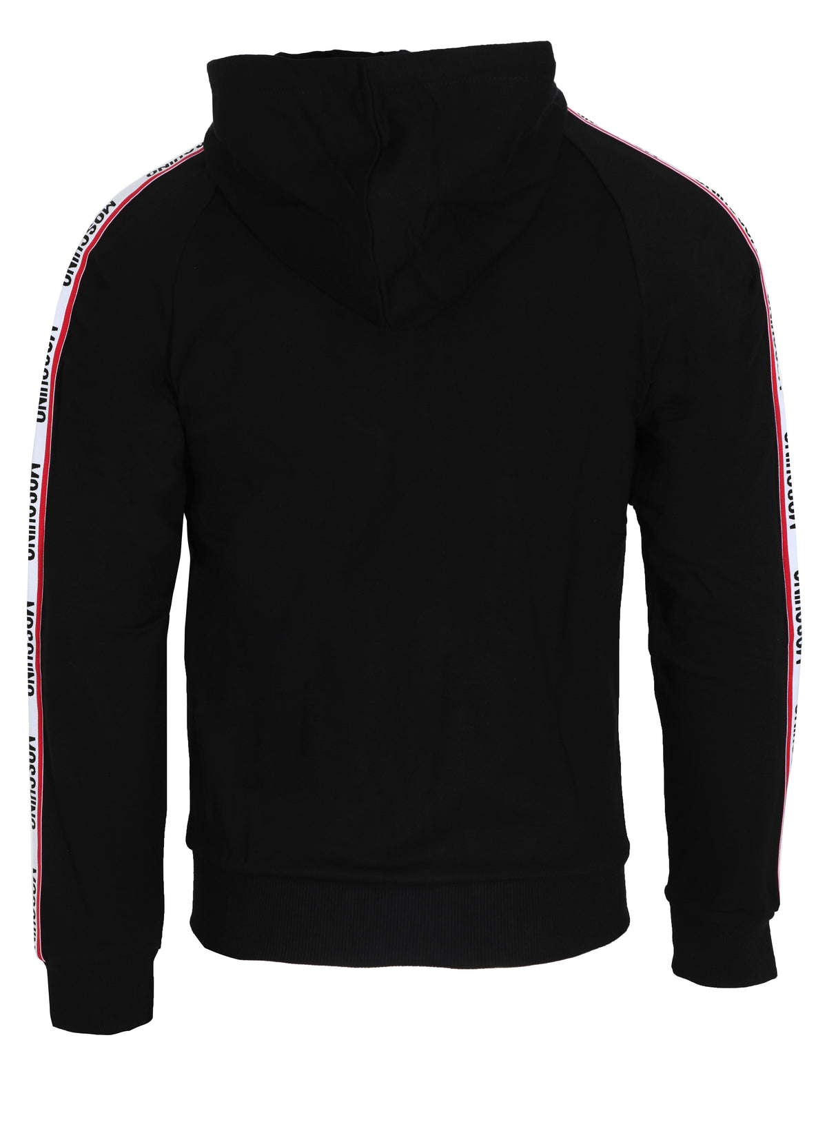 SIDE STRIPE FULL ZIP HOODIE - BLACK