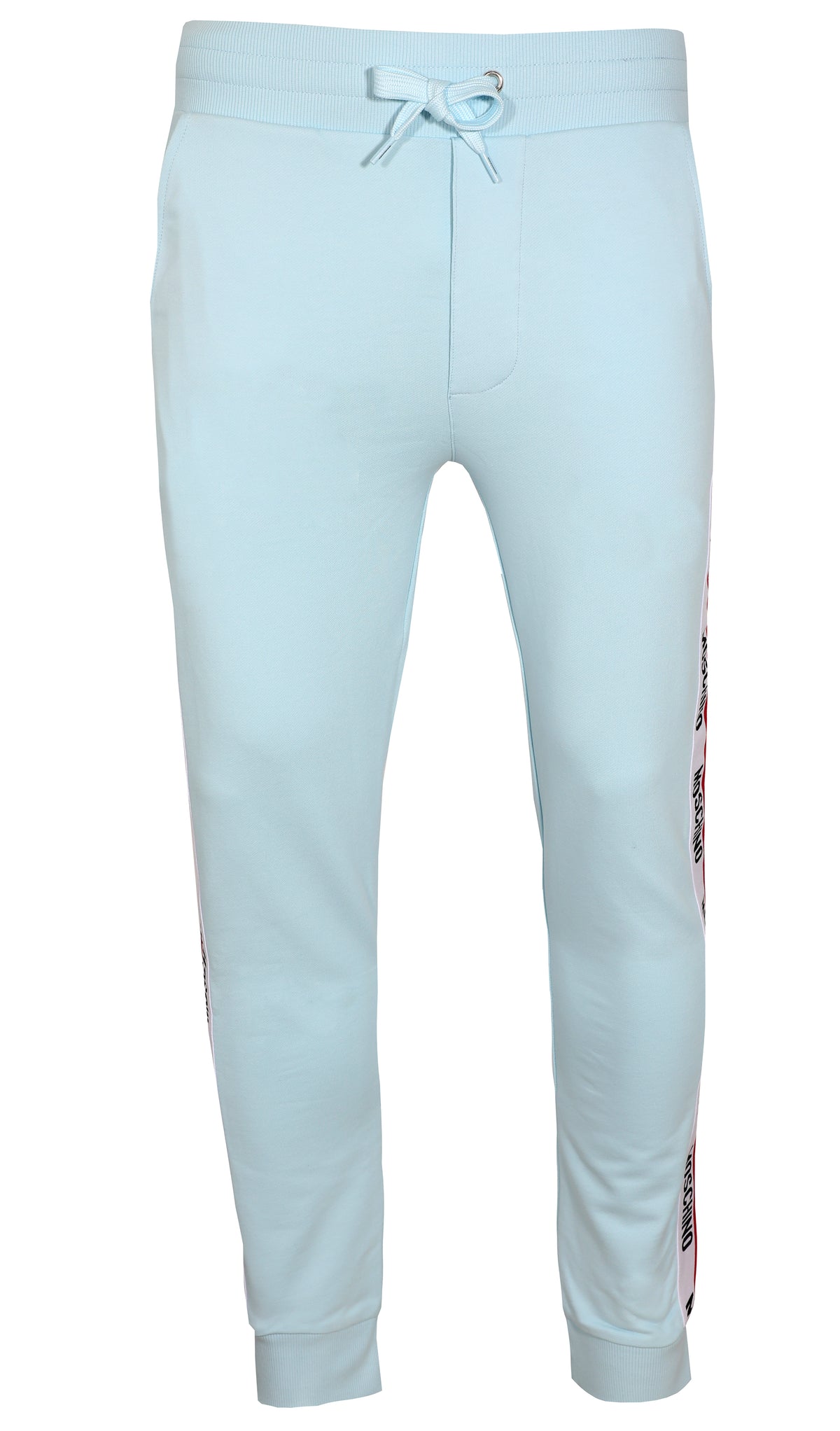MOSCHINO JOGGERS W| SIDE STRIPE LOGO - BABY BLUE